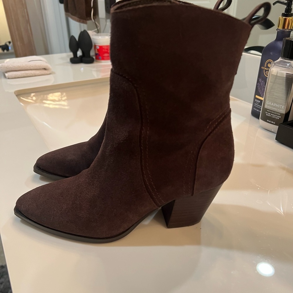 Lucky brand Brown Suede Ankle Boots